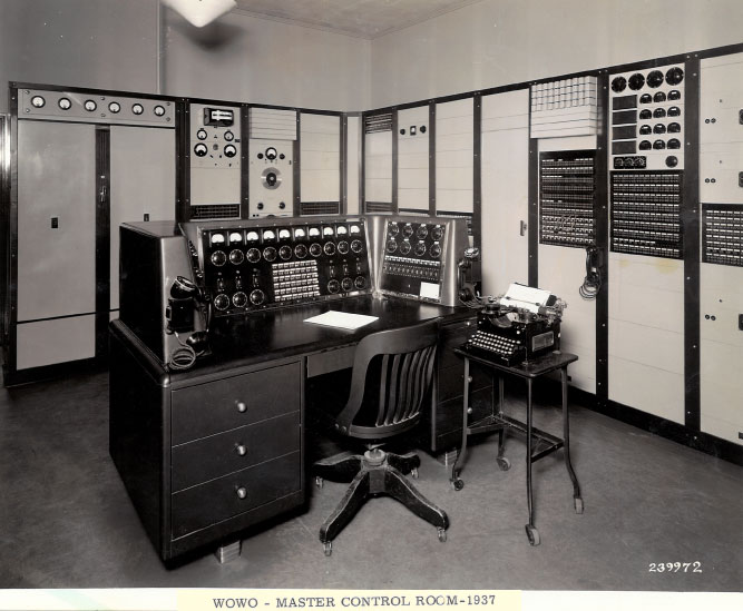 WOWO control room 1937
